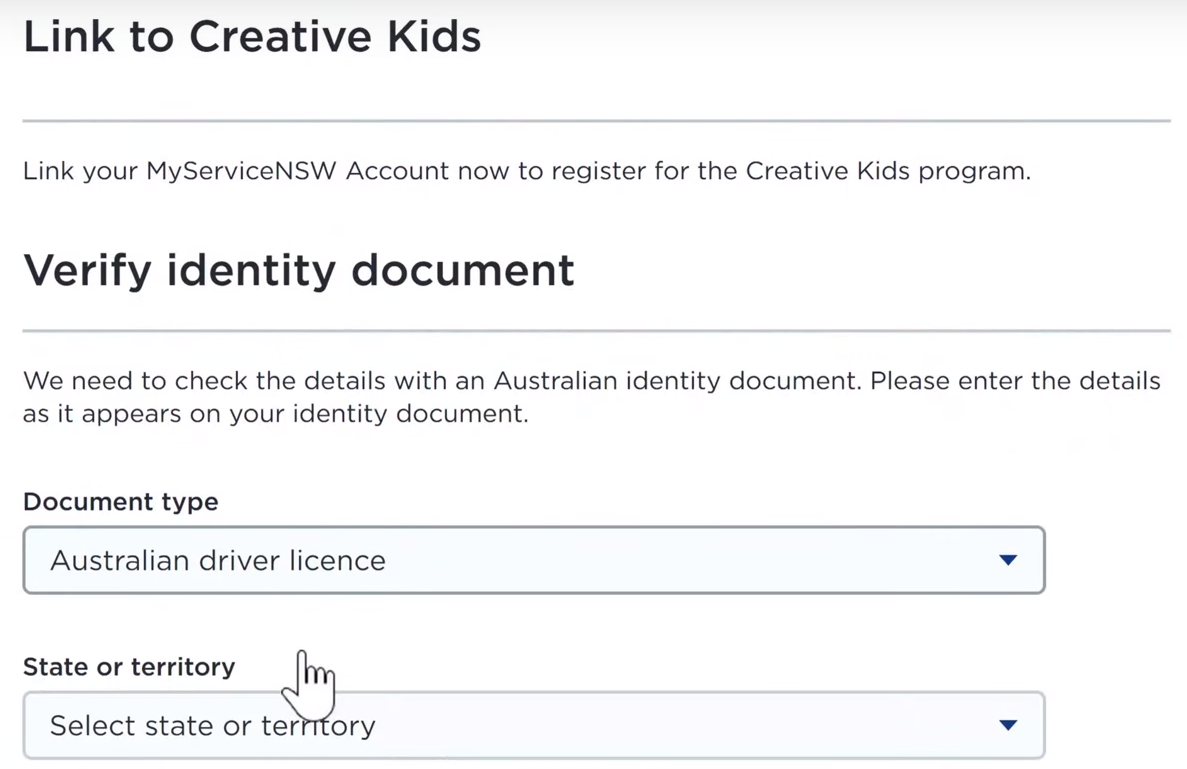 verify identity document screenshot